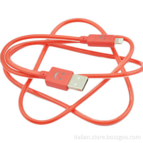 Smiling face LED charging cable for iPhone 5